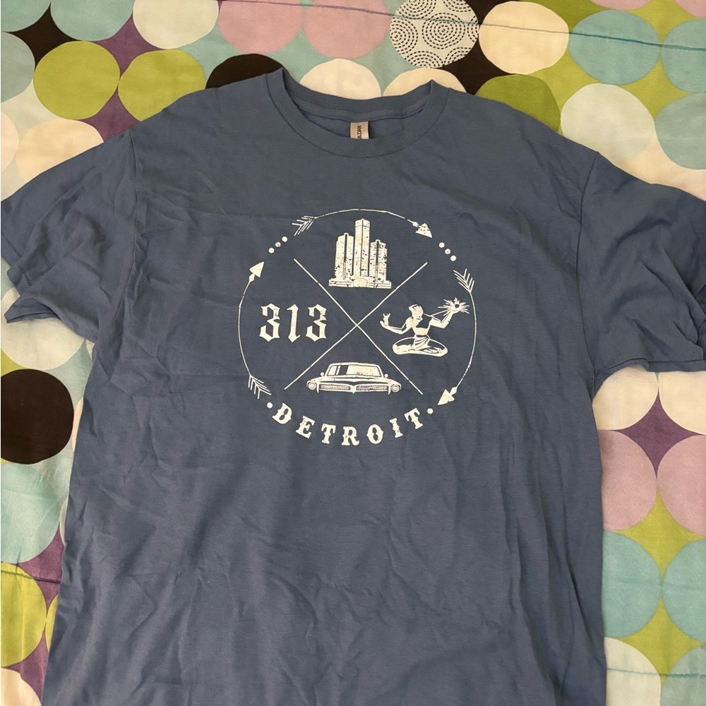 Blue Graphic Detroit T-Shirt